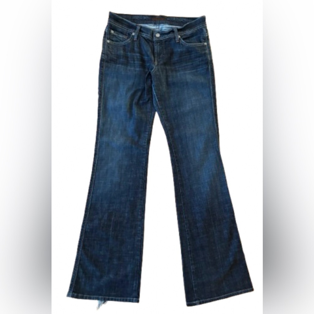 James Cured by Seun dk wsh low rise flare jeans SZ 28  70’s retro
